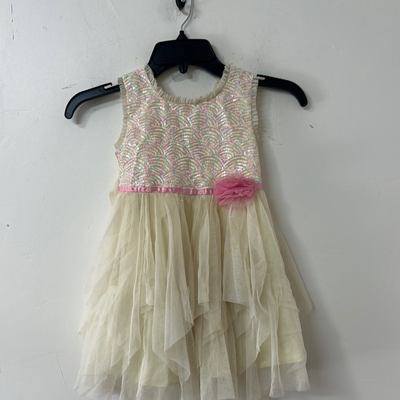 Jona Michelle Pink and Cream Formal Kids Dress - Picture 1 of 2